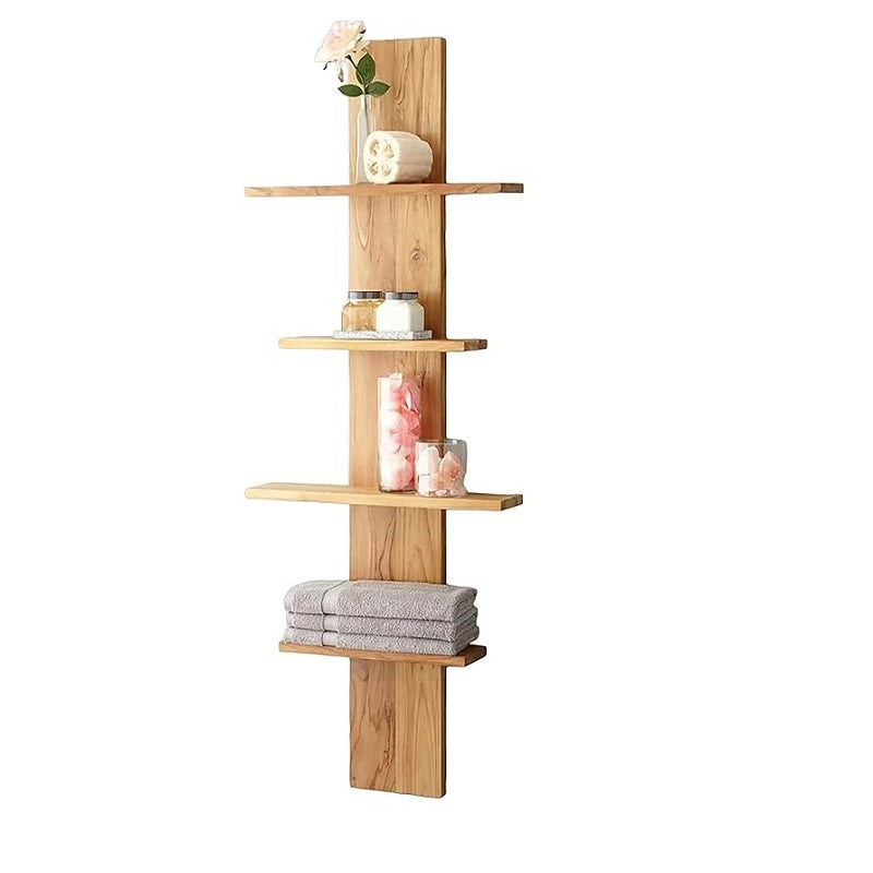 Wooden Wall Mounted Wall Shelf - 4 Shelves