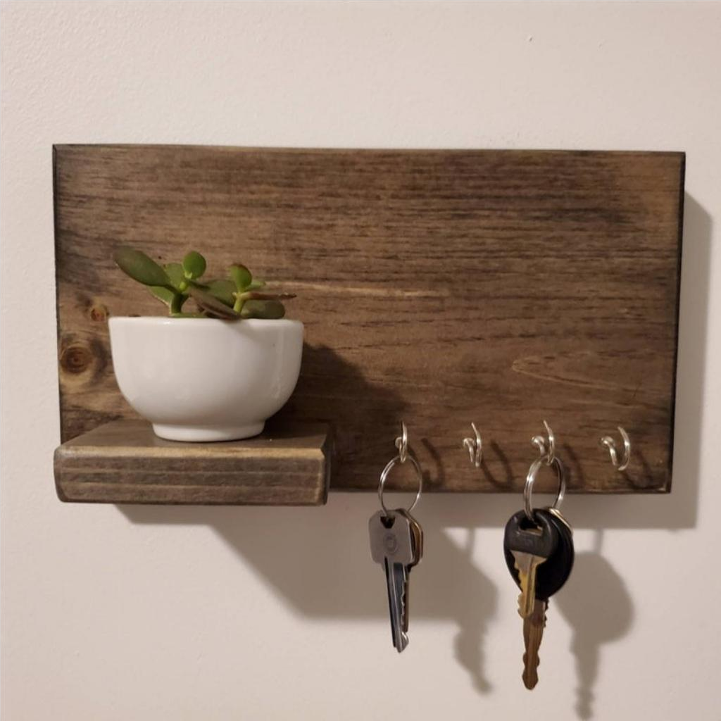 Minimalist Key Holder with Shelf