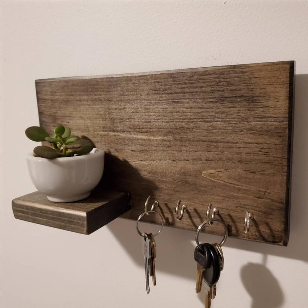 Minimalist Key Holder with Shelf