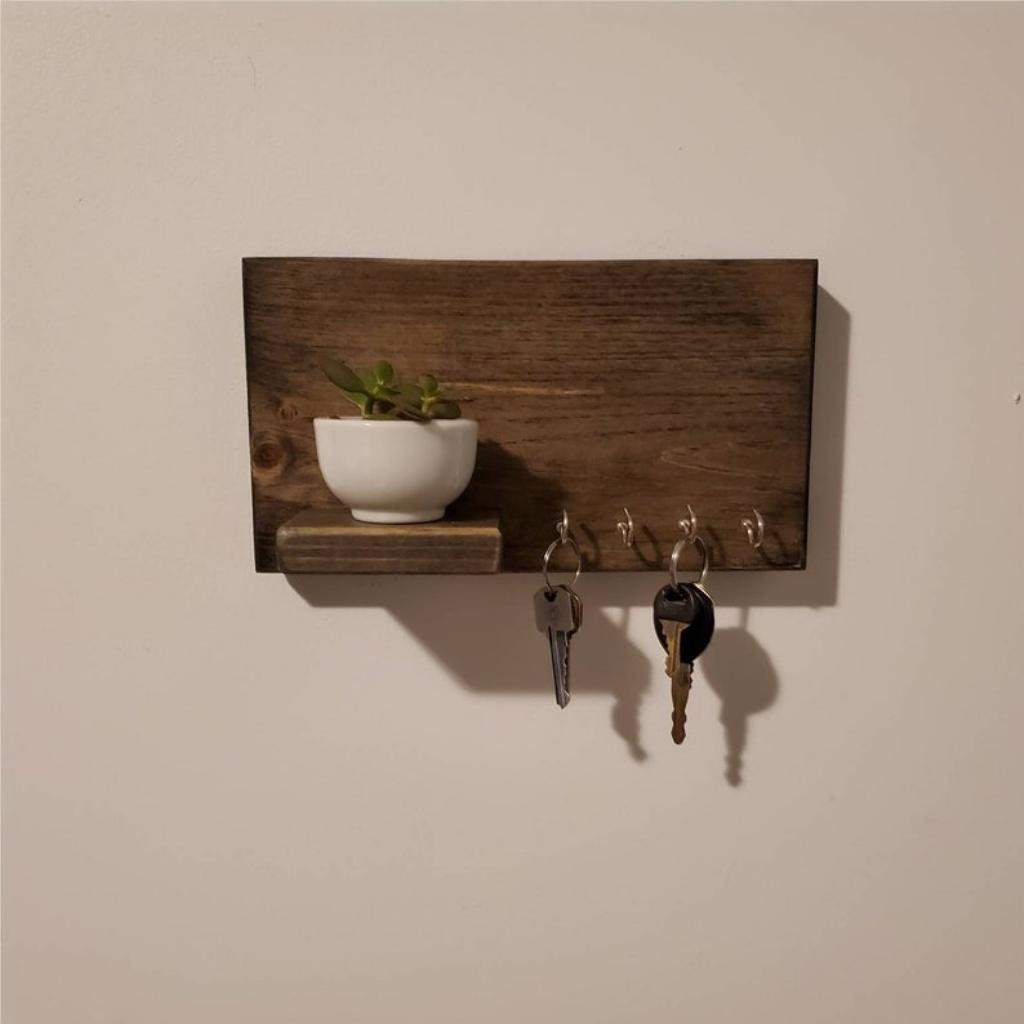 Minimalist Key Holder with Shelf