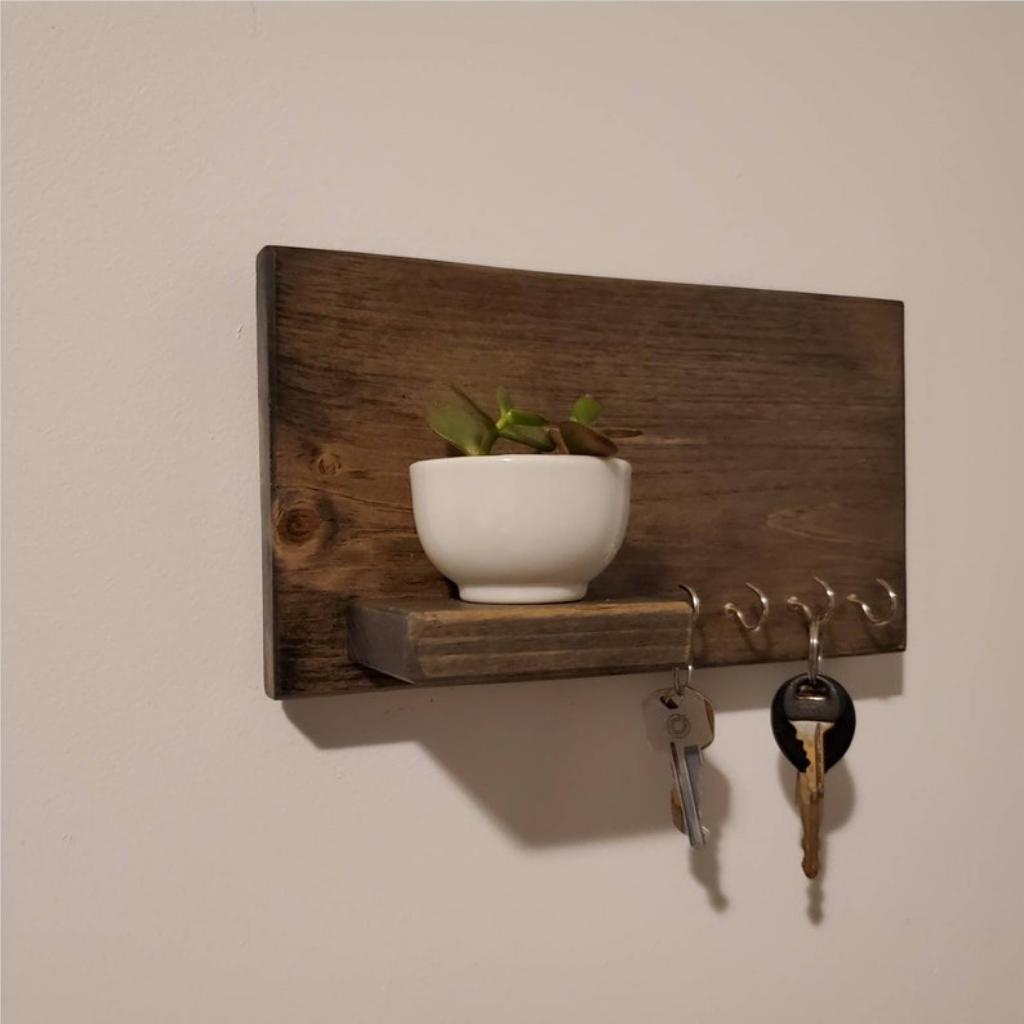 Minimalist Key Holder with Shelf