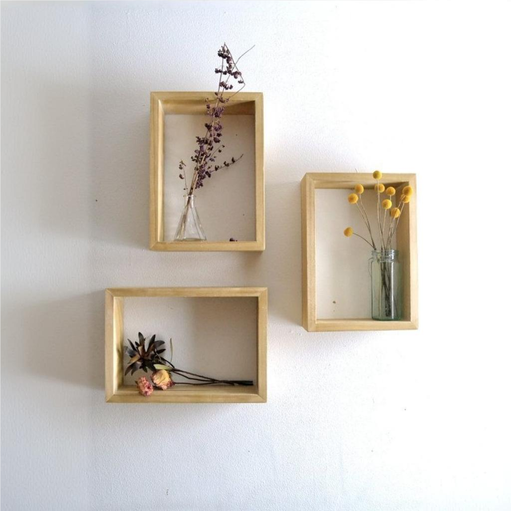 Set of 3 Wooden Display Boxes
