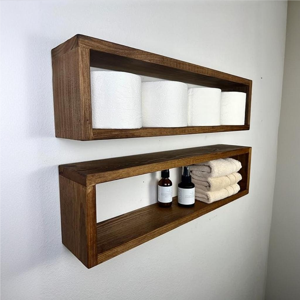 Set of 2 Floating Rectangle Shelves