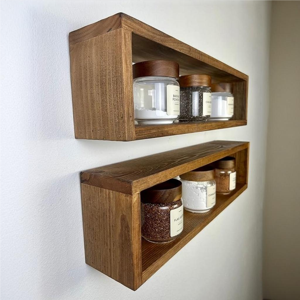 Set of 2 Floating Rectangle Shelves
