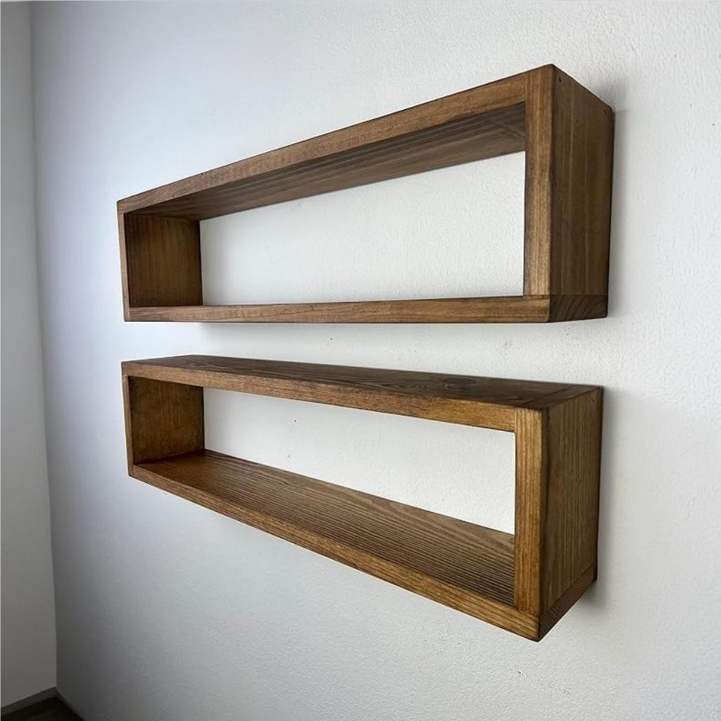 Set of 2 Floating Rectangle Shelves