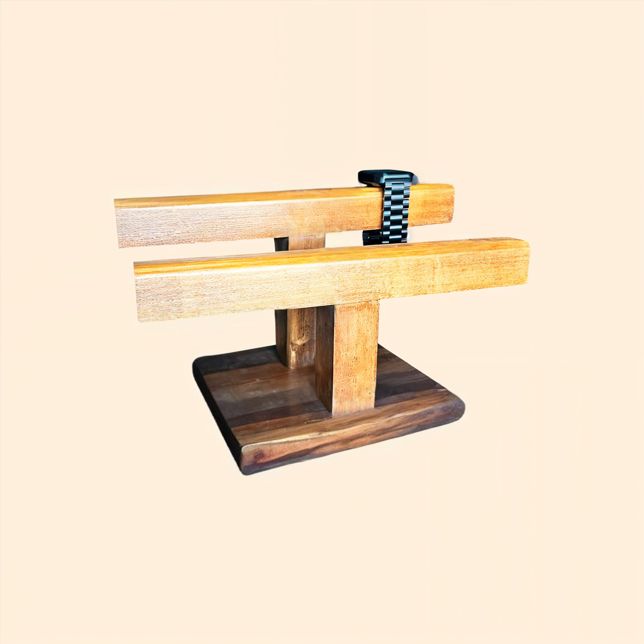 2 Tier Solid Wooden Bracelet Holder