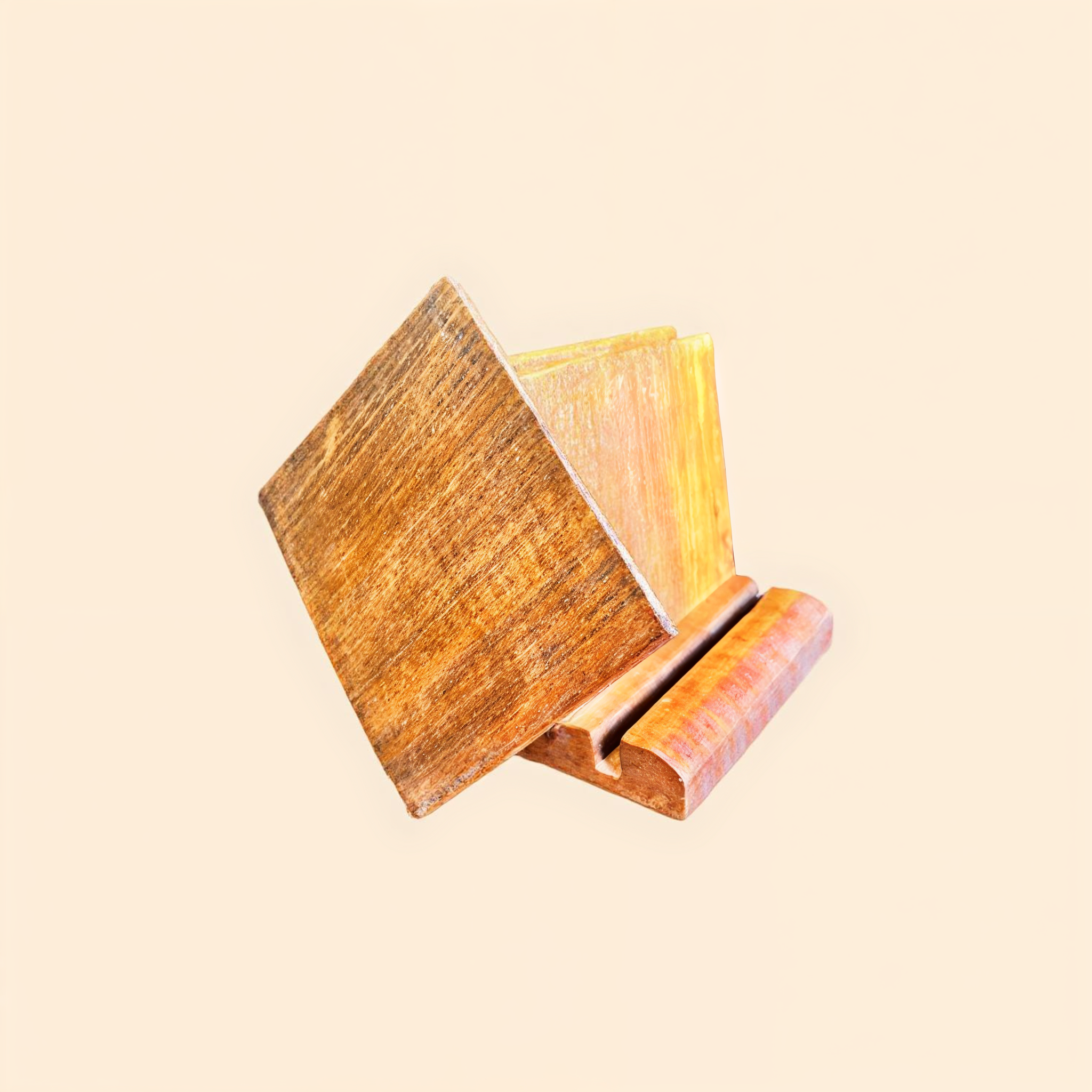 Elegant Wooden Tea Coaster Set