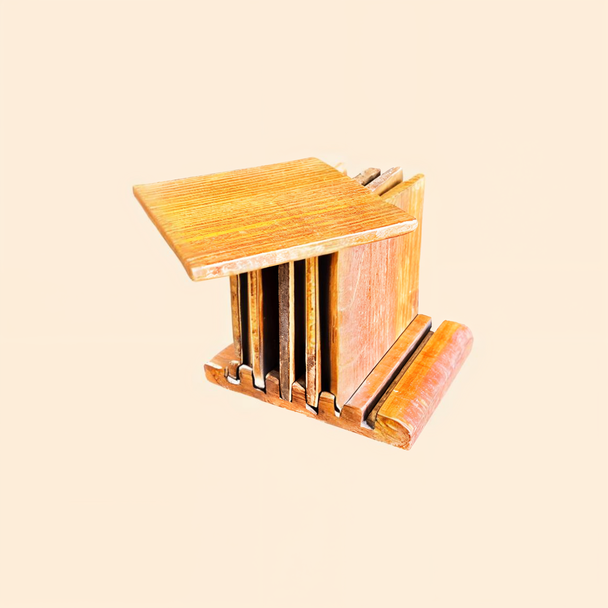 Elegant Wooden Tea Coaster Set