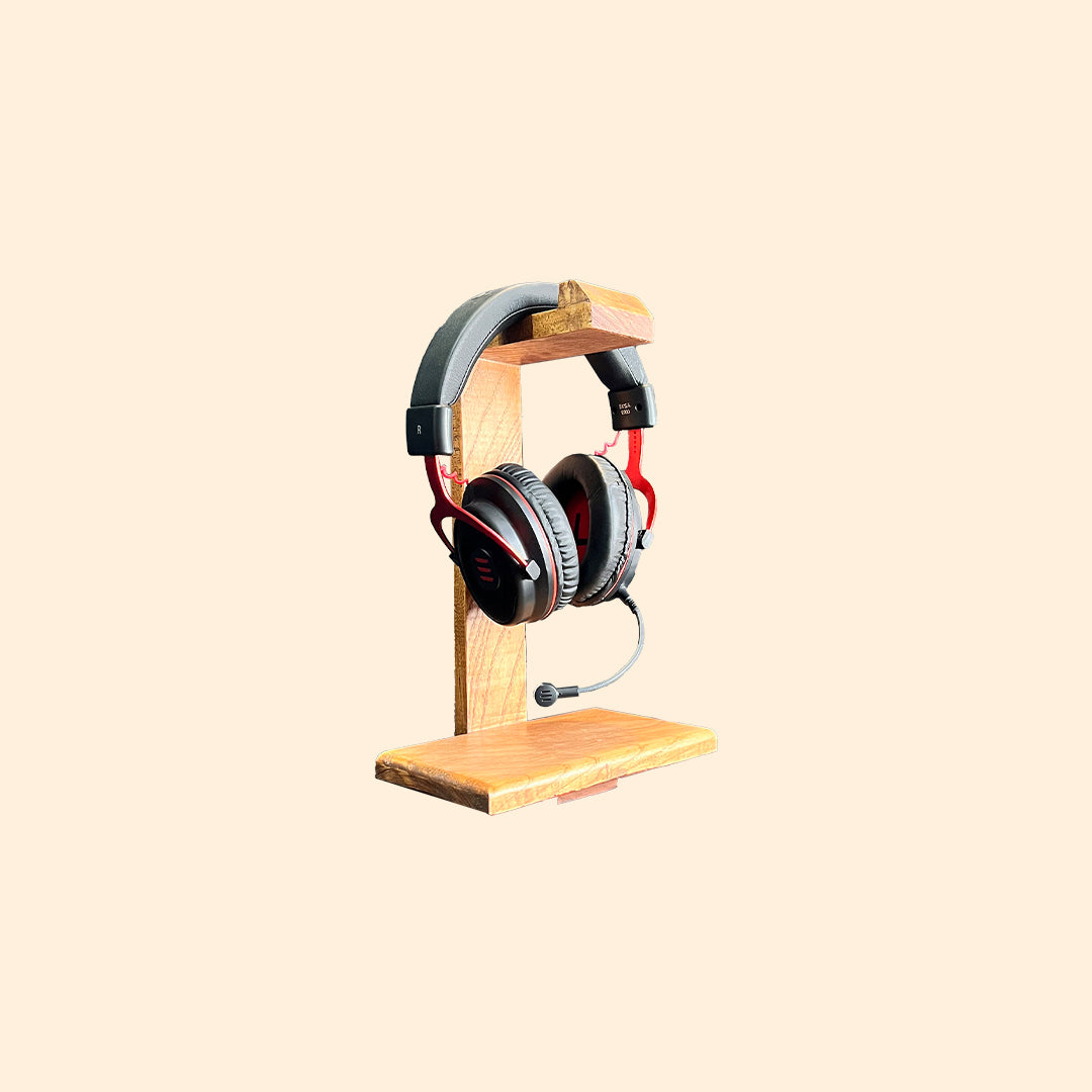 Wooden Stand for Headphones and Mobile phone